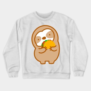 Easily Distracted By Taco Sloth Crewneck Sweatshirt